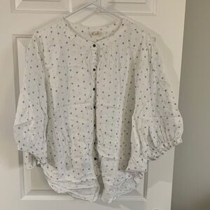 a.n.a White Top with Blue Accents